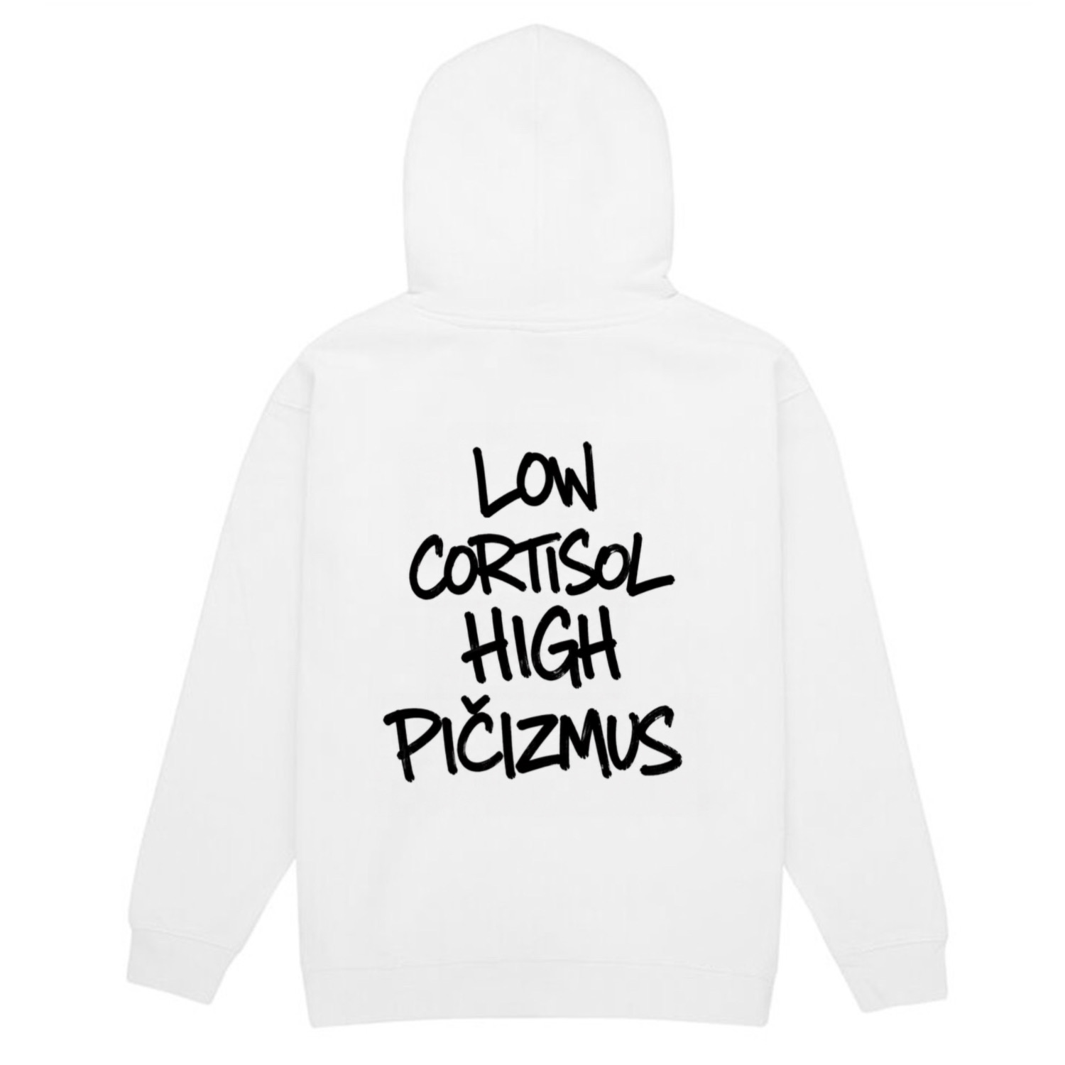low cortisol hoodie white
