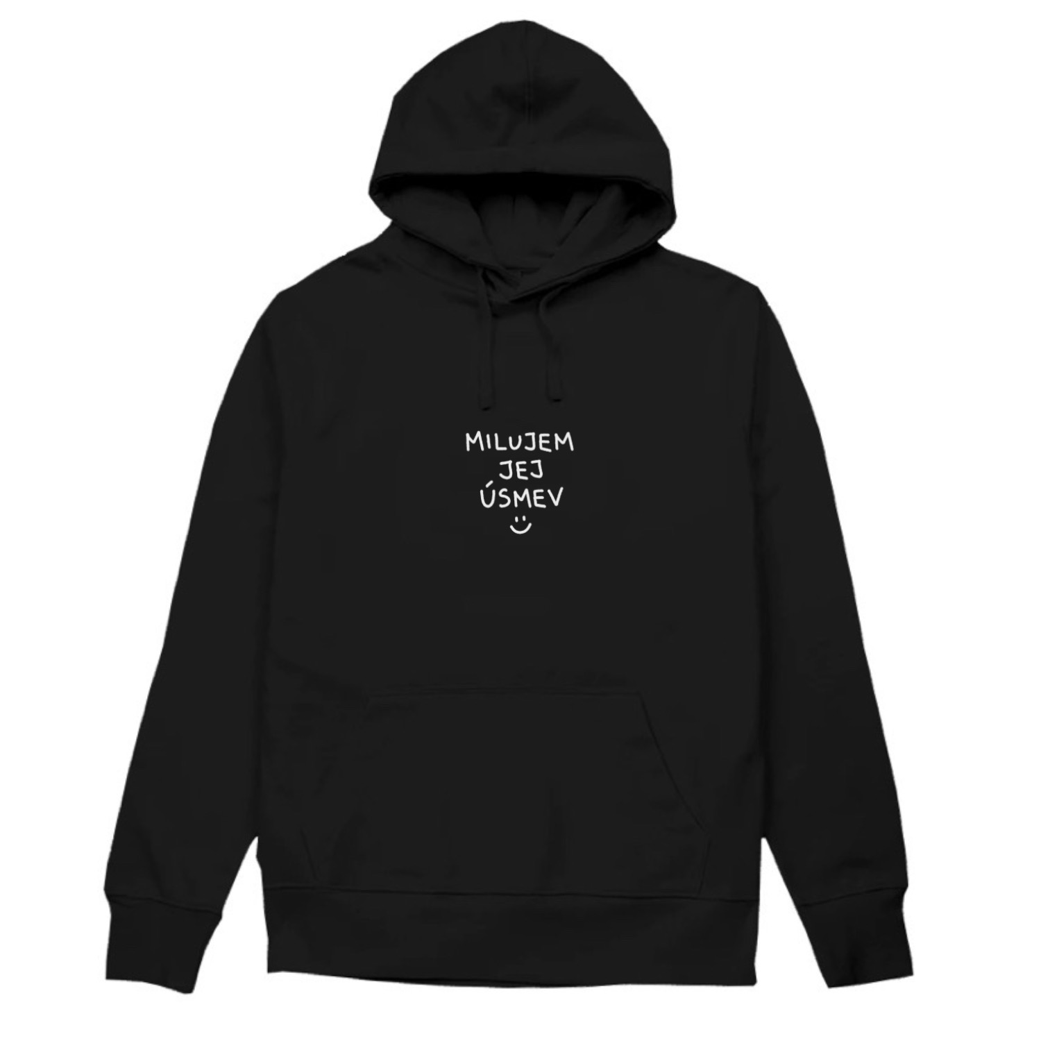 milujem jej usmev hoodie black